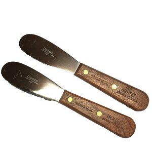 Dexter Russell LOT OF 2 Serrated Spreader Semi Flex Stainless Wood New Blemish